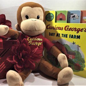 Curious George Stuffed Animal and Book